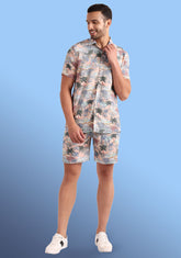 Pink Beach Half Sleeve Co-Ords Set